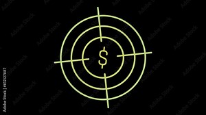 Investment icons such as venture capital, investor, stock icons animation new and color full 4k symbol Stock Video