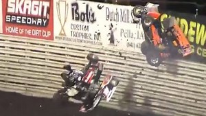 Watch this wild crash at Knoxville Raceway