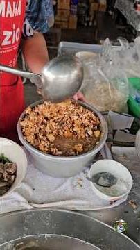 A queue of 100 people, but I managed to get it all done! Pork noodle soup with crispy pork crackl...