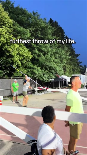 Longest throw of my life. Probably ~75m but landed just out of sector😵 #mensfitness #javelin #xybca #aestheticfitness #trackandfield