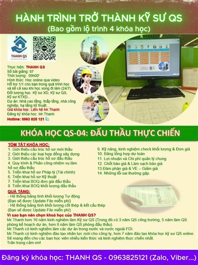HÀNH TRÌNH TRỞ THÀNH KỸ SƯ QS CHUYÊN NGHIỆP #kysuqs #kysuxaydung #xaydung