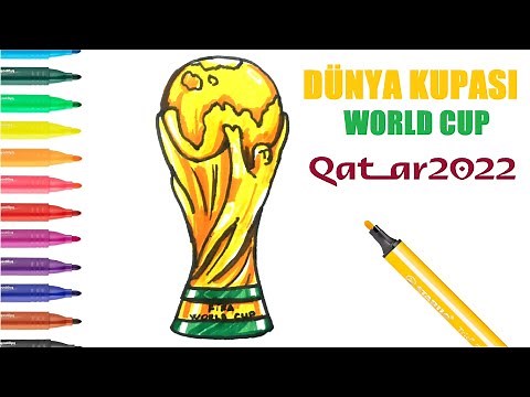 Easy Drawing World Cup Trophy I Kolay Dünya Kupası Çizimi I Kupa Nasıl Çizilir?