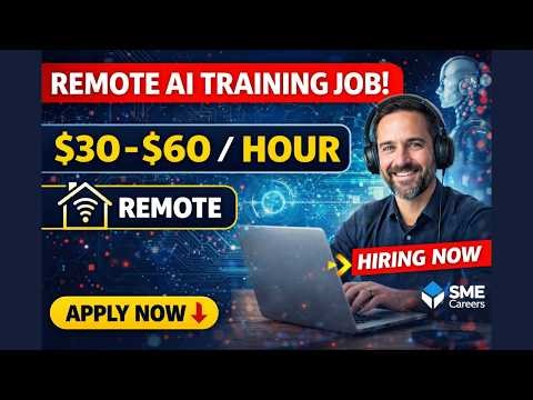 AI Data Trainer Job ($30–$60/hr) | Remote AI Training Job 2026 | SME Careers Hiring Now