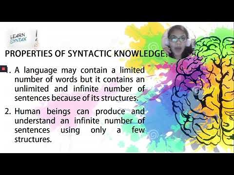 Presentation 4: The Properties of Syntactic Knowledge