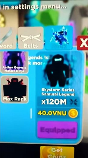 GETTING MAX RANK IN ROBLOX NINJA LEGENDS