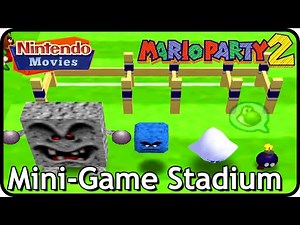 Mario Party 2 - Mini-Game Stadium (3 players, 10 turns, Mario vs Yoshi vs Peach vs Luigi)