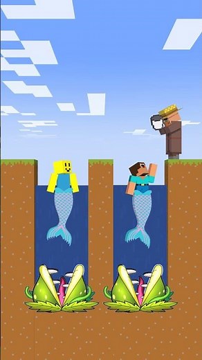 Roblox vs Minecraft: The Noob Mermaid Challenge!