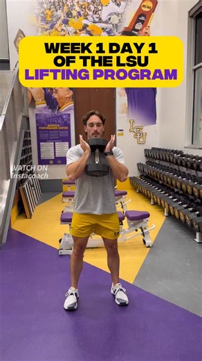 This is Week 1 Day 1 of our LSU lifting program 💪🐯 Focusing on: ➡️ Lower body power ➡️ Core stability ➡️ Durability DM us LSU for the full lifting program 🔥 #LSUBaseball #CollegeBaseballTraining #BaseballStrength #Instacoach #BaseballWorkout | Instacoach