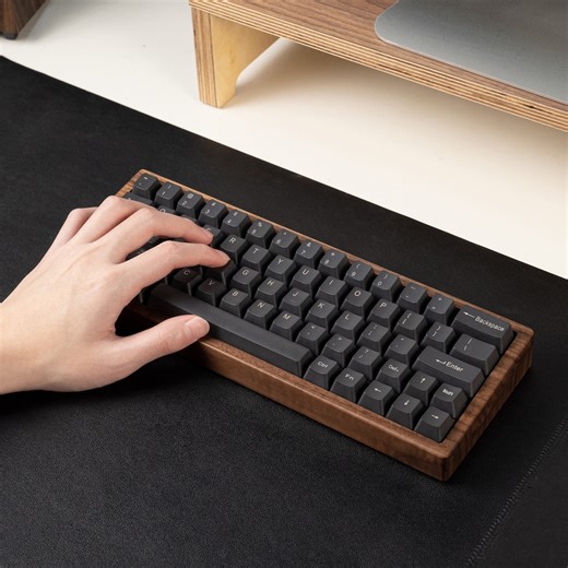 Black Walnut Wood Mechanical Keyboard Case: Wooden GH60 Wooting 60HE/HE V2/  GK61X GK68 - Etsy Australia