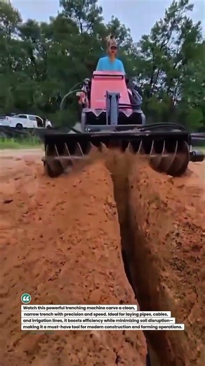 Precision Trencher Machine Cuts Perfect Utility Lines 🚜 #Trenching #HeavyEquipment #Construction
