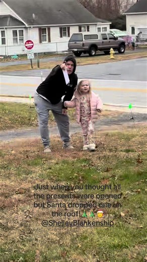 Santa Drops a Present on the Roof!