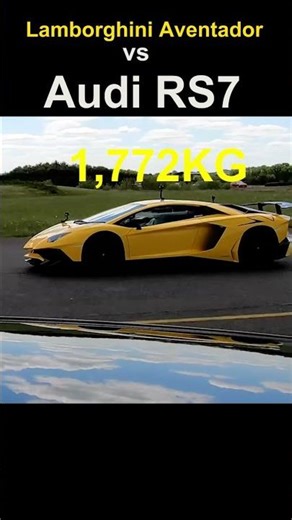 Lamborghini Aventador 750hp vs Audi RS7 -700hp #automobile