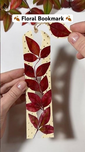 #DIY 🍂 Floral Bookmark Idea 🍂 Just do it 💚