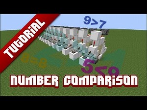 Minecraft Tutorial: Unary Number Comparison Device