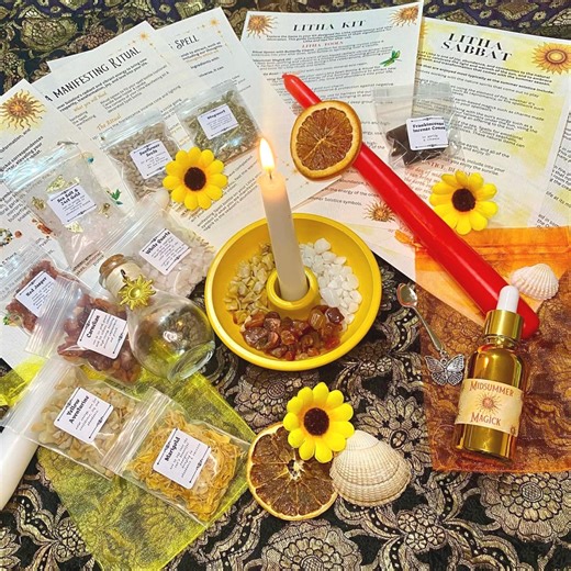 Litha Altar Kit, Mid Summer Solstice Magic: Witch Sabbat Rituals, Witchy Decor, Wiccan Gift - Etsy