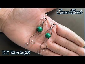 Simple dangle wire earrings | Easy wire earrings ideas | 5 Minute wire earrings