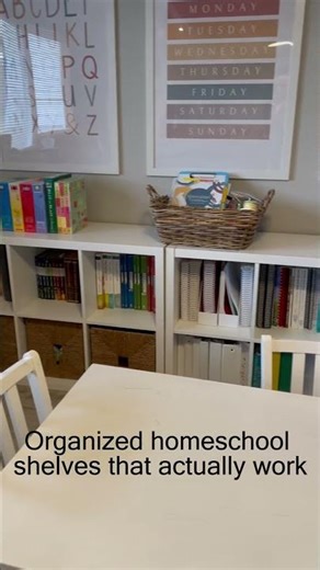 Keeping our homeschool tidy with simple organizers