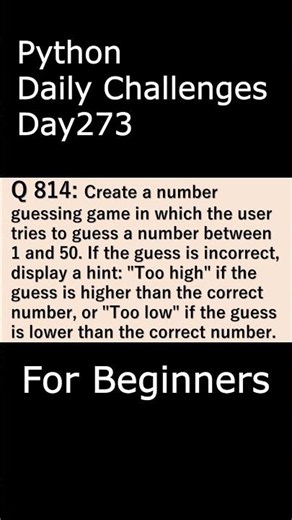 Python Daily Challenges Day273 For Beginners #programming #python #beginnersstitch