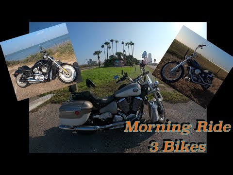 Morning Ride on 3 Motorcycles 🌅 | Harley FXD, V-ROD & Victory V92TC Across South Texas