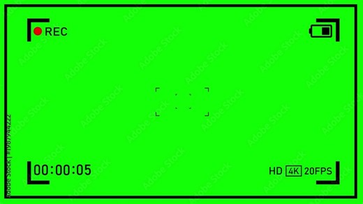 camera viewfinder ui set vector with recording display and focus screen overlay. video camera recording interface with viewfinder screen and focus tracking design.
