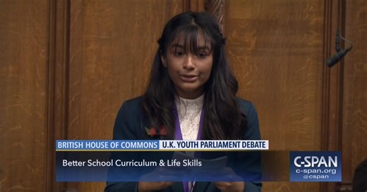 U.K. Youth Parliament Debate, Better School Curriculum