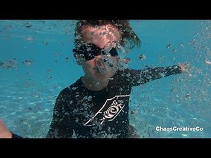 Go Pro Hero 6 footage under water - Kids in the Pool Underwater shots - Swimming
