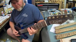 6.1K views · 219 reactions | Demo of the new Lucky Dog “Hog Leg” pickup set. This is a spanky T set with a little more power and an increased magnet size on the 1st and 2nd string for lead notes that jump out in the mix. Solves the issue that many t-style pickups have with weaker sound on the E/b strings. Thanks to my friend Andrew Robertson for helping make our concept a reality. He makes great pickups for us. #LuckyDogHogLeg | Lucky Dog Guitars | Facebook