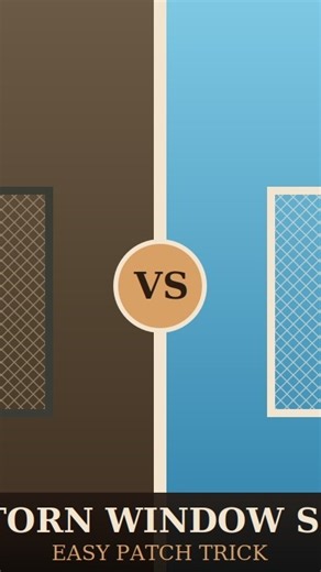 How to Fix a Torn Window Screen #oddlysatisfying #asmrprocess #beforeafter