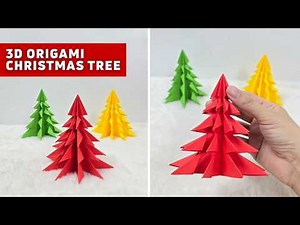DIY 3D Origami Christmas Tree | 5-Minute Holiday Craft