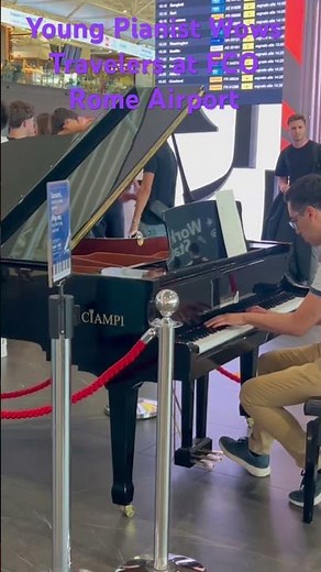 Incredible Piano Performance at FCO Airport Today