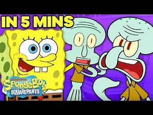 SpongeBob Makes a Mini Squidward! 🦑😡 5 Minute Episode - SpongeBob