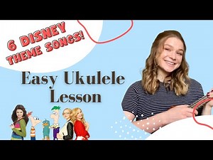 Ukulele Tutorial - Disney Theme Songs! Beginner - Intermediate | Lindsey's Uke