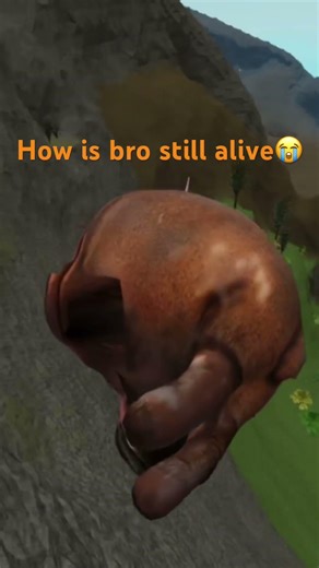 How is bro still alive😭 #hippo #roblox #breaking bones #game #fell #bones #alive #yt #ytshorts #fyp