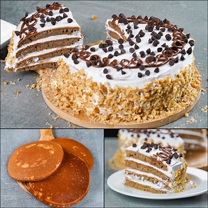 340K views · 1.8K reactions | Banana Coffee Cake In Fry Pan | Easy Banana Pancake Recipe | Christmas Special | No-Bake Cake Recipe | N'Oven - Cake & Cookies | Facebook