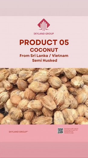 FRESH SEMI HUSKED COCONUTS ORIGIN SRI LANKA SIZE 14INCHES PLUS 1BAG = 25 COCONUTS PRICE 22.45USD/1 BAG WITH 25 COCONUTS CIF PROCEDURE 1) NCNDA & ICPO & POF - LOA 2) FCO & PROFORMA INVOICE & SPA 3) POL VIDEO OF THE GOODS WITH YOUR NAME & DATE 4) 100% PAYMENT VIA TT / MT103 5) SHIPMENT SENDS WITHIN 3 TO 7 DAYS FROM THE DATE WE GET THE FULL PAYMENT 6) ORIGINAL DOCUMENTS COMMERCIAL INVOICE PACKING LIST 3 SETS OF ORIGINAL BOL SEND TO BUYER VIA DHL COURIER 7) ROLLING NEXT SHIPMENT #SkyLandGroup #天地集团