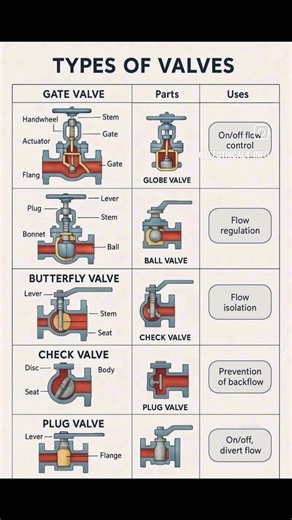 Types of Valves #industrialelectrician #electricalengineering