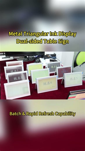 Triangular Ink Display Table Sign