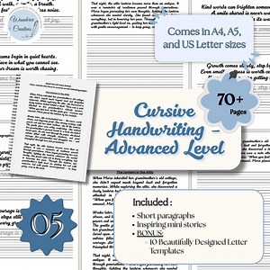 Adults Handwriting Practice Cursive Sheets Handwriting Font Cursive Writing Book Bouncy Hand Lettering Penmanship Letter Placement PDF - Etsy Australia