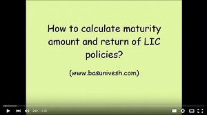 How to calculate LIC policies maturity amount?