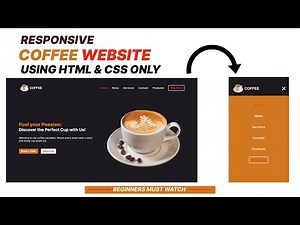 How To Create Responsive Coffee Website Using HTML And CSS Only | Coffee Website | MicroCoding