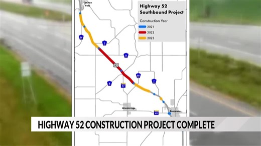 Highway 52 construction project complete
