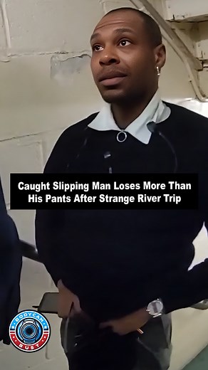 Caught Slipping Man Loses More Than His Pants After Strange River Trip🌊👮‍♂️ A bizarre river incident in Hoboken turned into a scene straight out of a movie. 🎥 When police arrived, Terrell’s excuses sank — and so did his pants! 😂🚓 #EpicFails #funnyfailsvideos #PoliceArrest #policebodycam #bodycamfootage | Bodycambust