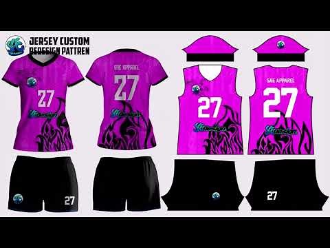 POLA DAN MOCKUP JERSEY CEWEK VOLYBALL FULL INDIES JERSEY PRINTING SUBLIM CDR DOWNLOAD