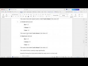 Introduction to ADTs | Sparse Matrices | Part 4