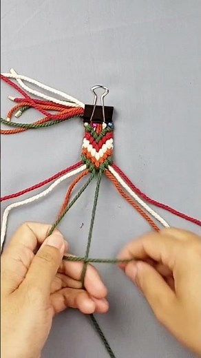 Macrame Chevron Keychain