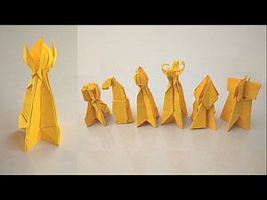 CHESS ORIGAMI - QUEEN ♕ | How to Make an Origami Chess Queen