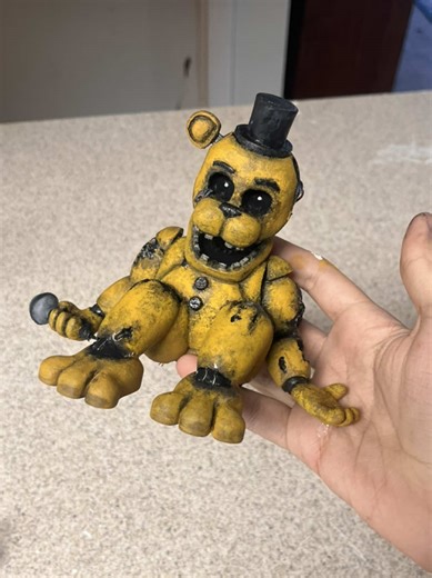 Custom 1/12 Withered Golden Freddy Action Figure
