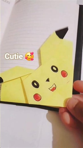 💛Pikachu Paper Easy Craft 🥰#easycraft #pikachu #pokemon #viral #shorts