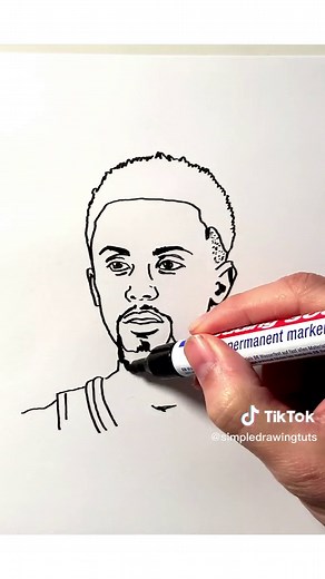 How to Draw @Stephen Curry #drawing #howto #stephencurry #goldenstatewarriors