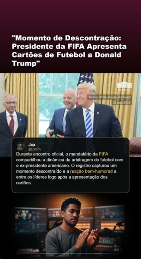 TRUMP APRENDENDO AS REGRAS DO FUTEBOL? 🤣 FIFA ensina cartões para o ex-presidente!